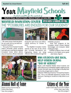 YOUR MAYFIELD SCHOOLS/FALL 2015: Read the latest news from around our schools