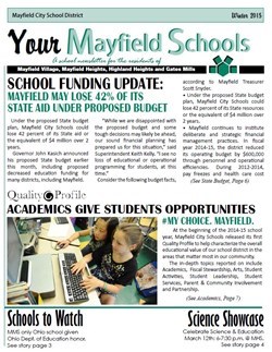 YOUR MAYFIELD SCHOOLS: Winter 2015 - Read the latest news from across our schools