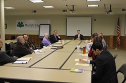 District leaders meet with State Treasurer Josh Mandell to discuss school funding