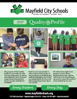 QUALITY PROFILE 2017: Now interactive with links for even more in-depth information about our Mayfield City Schools