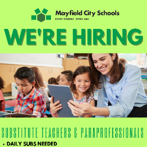 BECOME A WILDCAT! We're hiring bus drivers, cafeteria workers, subs & paraprofessionals