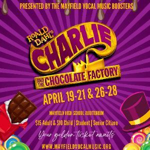 YOU'RE GOLDEN TICKET AWAITS: Charlie and the Chocolate Factory on the MHS stage April 19-21, 26-28, 2024