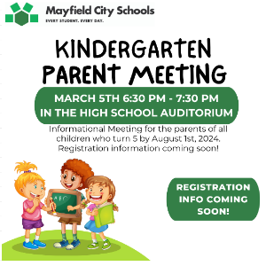 KINDERGARTEN Parent Meeting March 5th